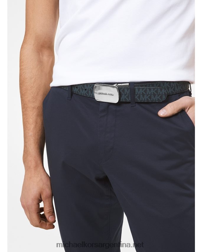 hombres admrl/plazul logo reversible y cinturón de piel Michael Kors T46HB03332