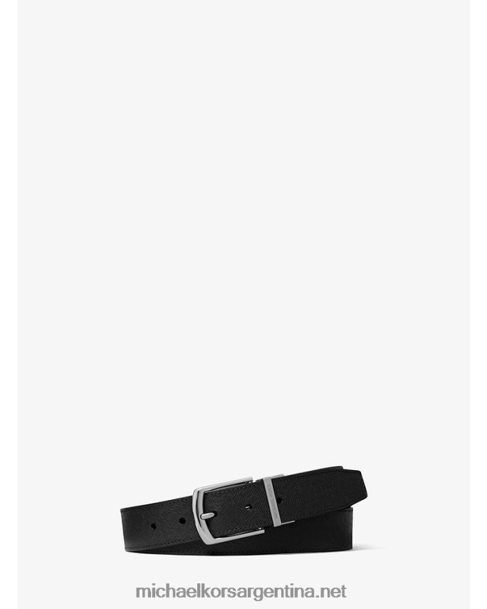 hombres azul marino/negro cinturón de piel flor cruzada Michael Kors T46HB03333