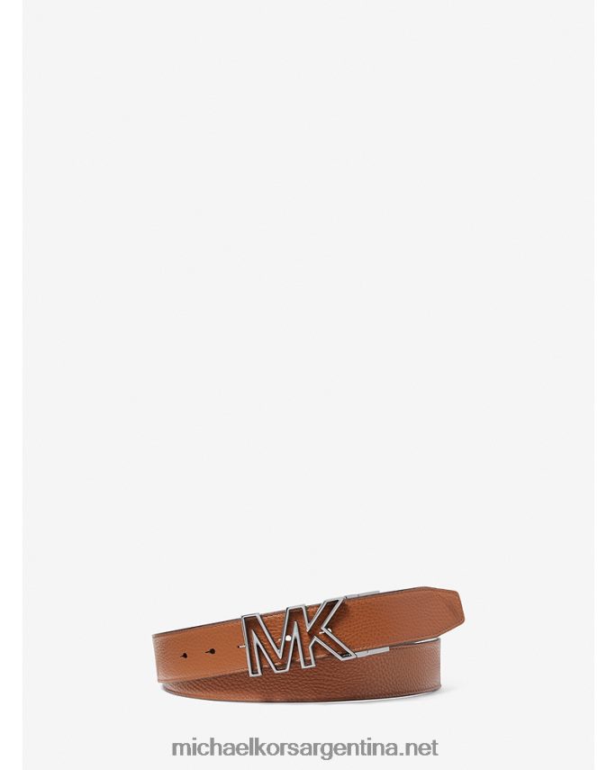 hombres cáñamo/marrón logotipo reversible y cinturón de piel sintética Michael Kors T46HB03299