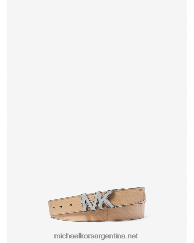hombres camello cinturón reversible de piel Michael Kors T46HB03296