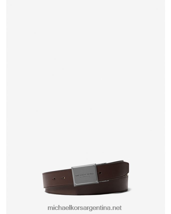 hombres marrón oscuro logo reversible y cinturón de piel Michael Kors T46HB03313