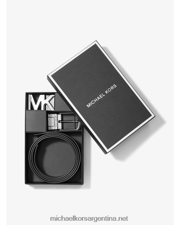 hombres negro Juego de cinturones con logo 4 en 1 Michael Kors T46HB03326