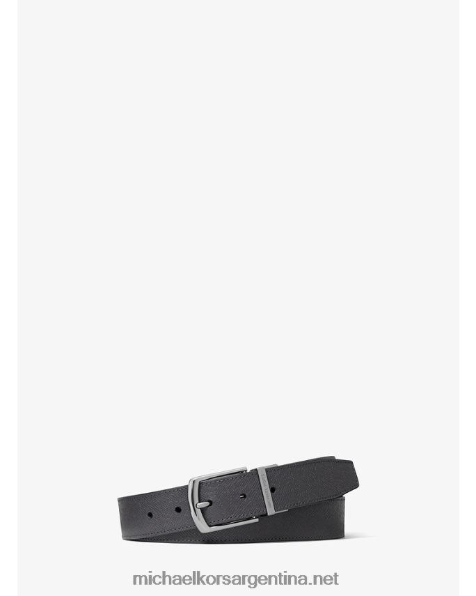 hombres negro/galgo cinturón de piel flor cruzada Michael Kors T46HB03336