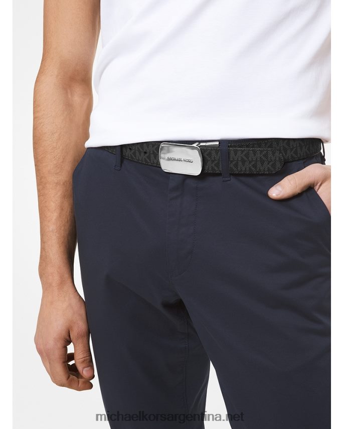 hombres negro logo reversible y cinturón de piel Michael Kors T46HB03334