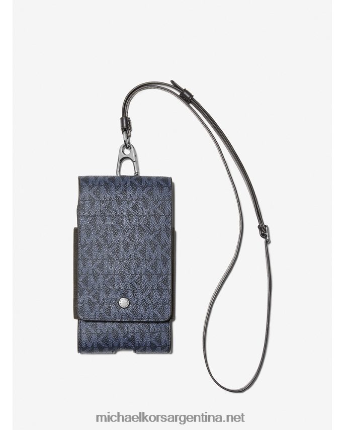 hombres admrl/plazul cordón para teléfono inteligente con logotipo Michael Kors T46HB03359