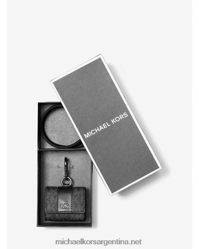 hombres negro estuche con cordón con el logotipo de hudson para apple airpods pro Michael Kors T46HB03357
