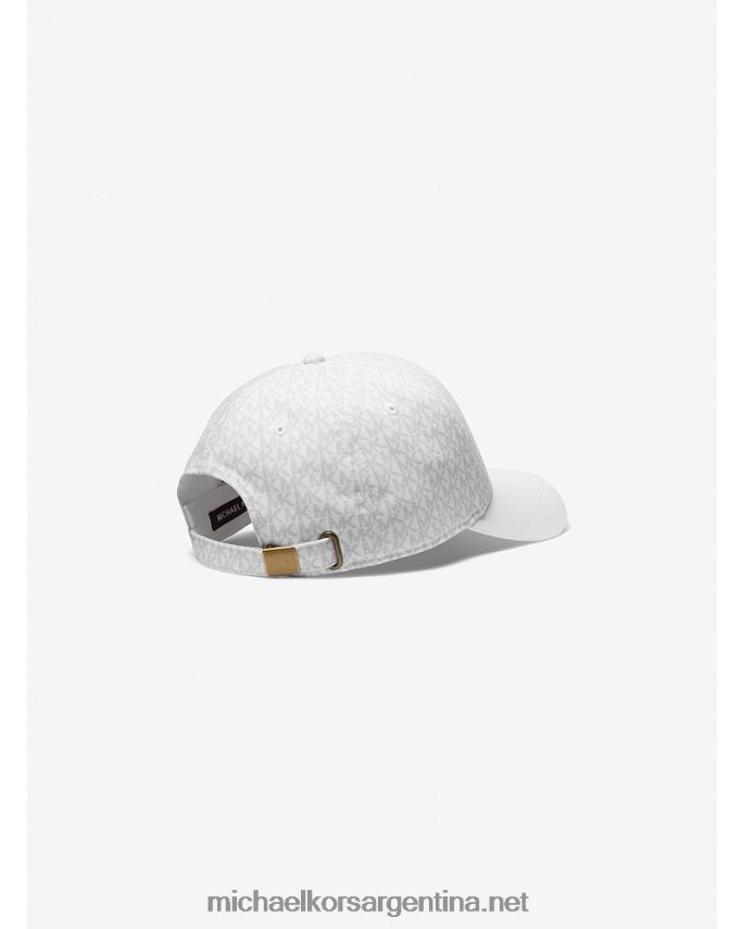 hombres blanco gorra de béisbol con logo estampado Michael Kors T46HB03364