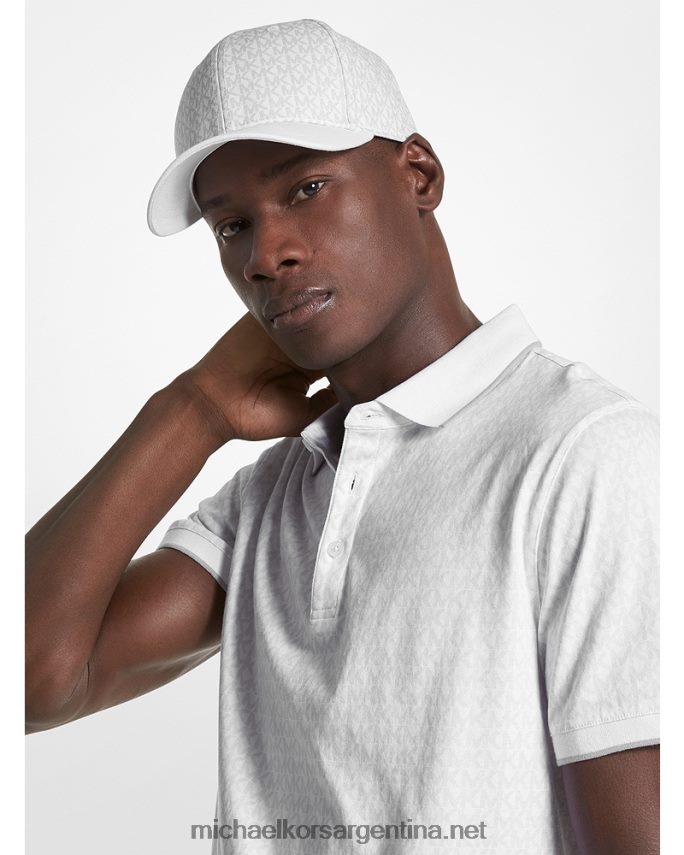 hombres blanco gorra de béisbol con logo estampado Michael Kors T46HB03364