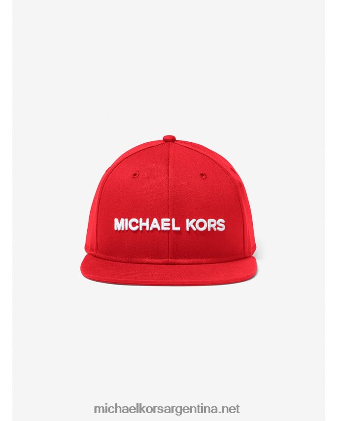 hombres carmesí gorra de beisbol bordada Michael Kors T46HB03371