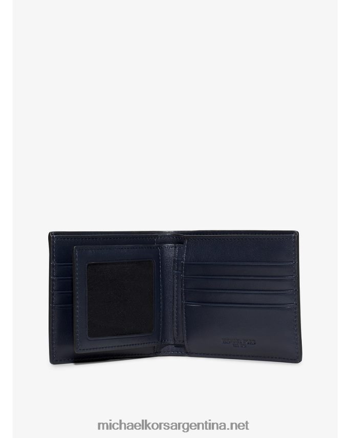 hombres Armada cartera billetera harrison de piel flor floreada con pasaporte Michael Kors T46HB03197