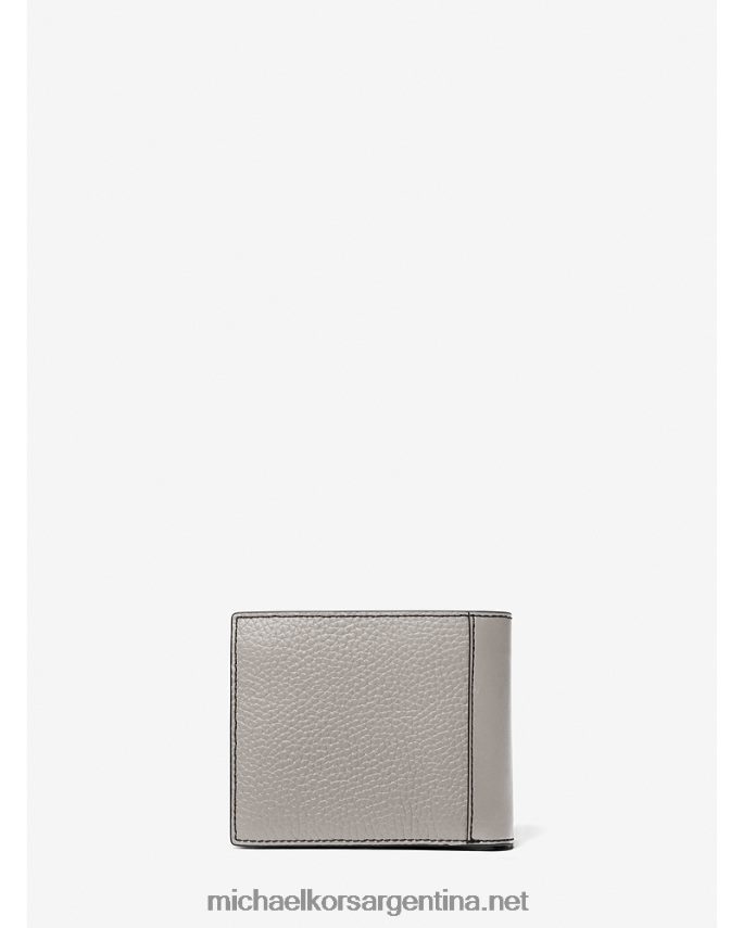 hombres Perla gris billetera de cuero cobrizo Michael Kors T46HB03223