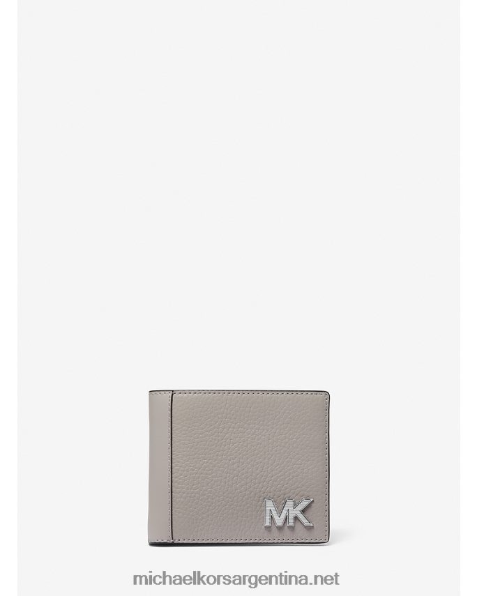 hombres Perla gris billetera de cuero hudson Michael Kors T46HB03232
