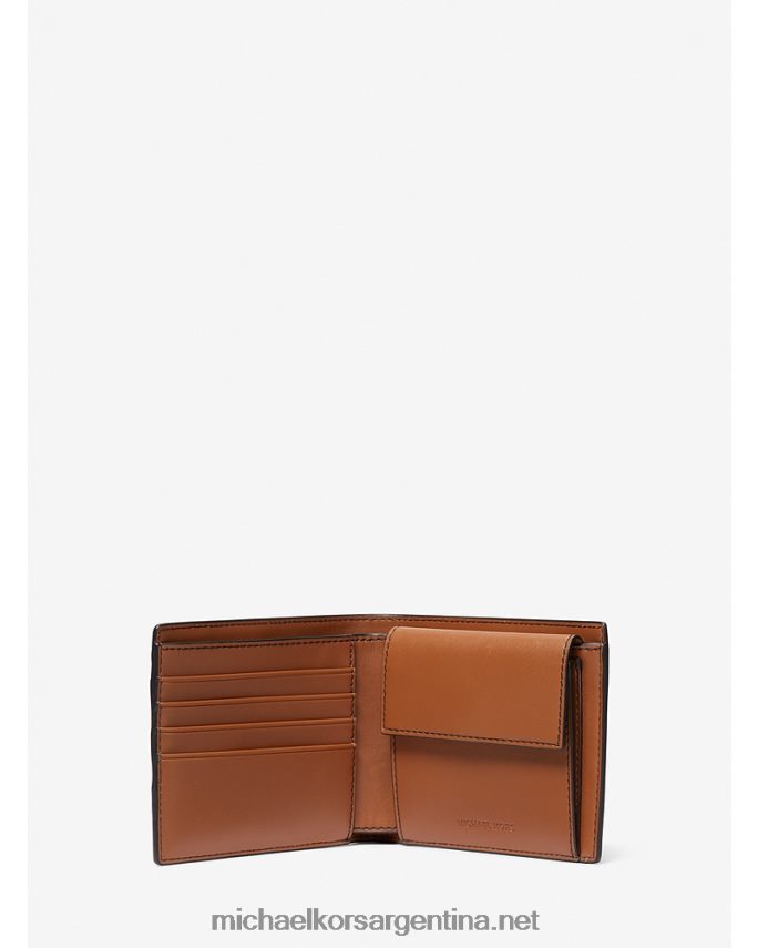 hombres albaricoque cartera plegable con franja del logo hudson Michael Kors T46HB03207