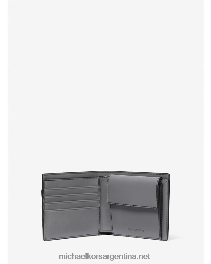 hombres aluminio cartera plegable con franja del logo hudson Michael Kors T46HB03209