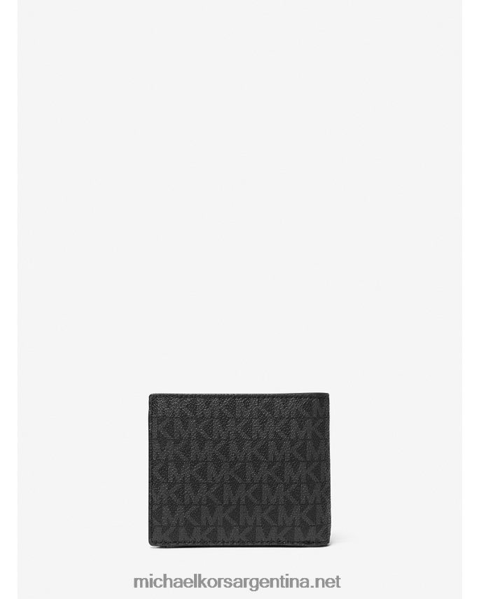 hombres aluminio cartera plegable con franja del logo hudson Michael Kors T46HB03209