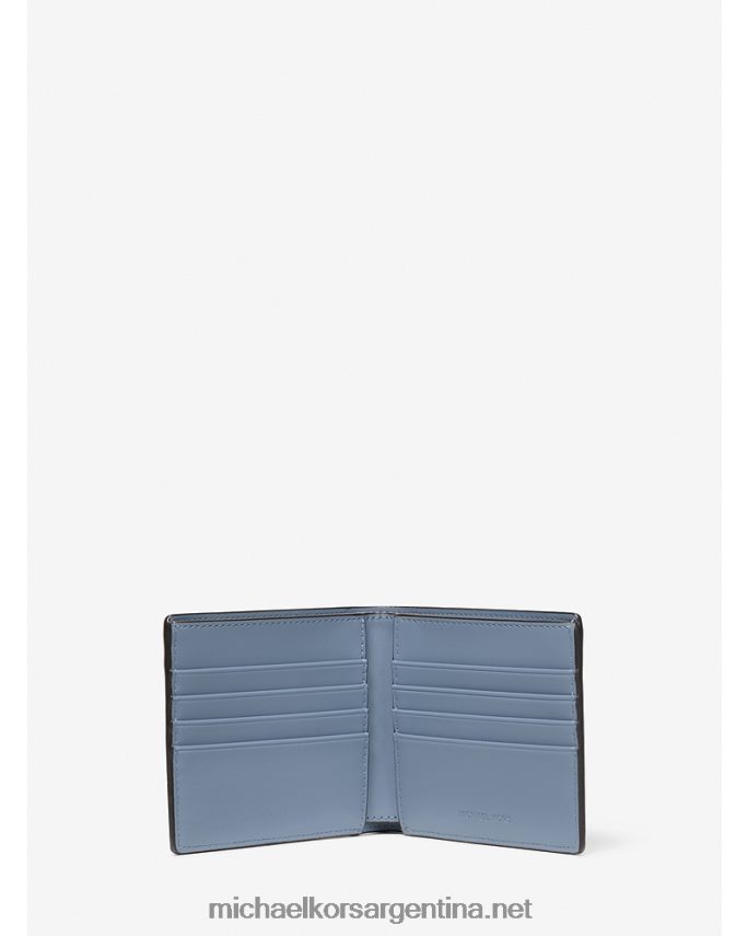 hombres mezclilla billetera de cuero hudson Michael Kors T46HB03233