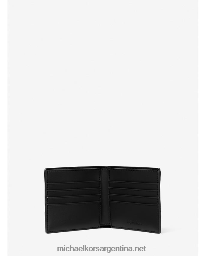 hombres negro billetera astor de piel con tachuelas Michael Kors T46HB03195