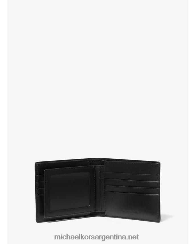 hombres negro cartera plegable con logo harrison y pasaporte Michael Kors T46HB03218