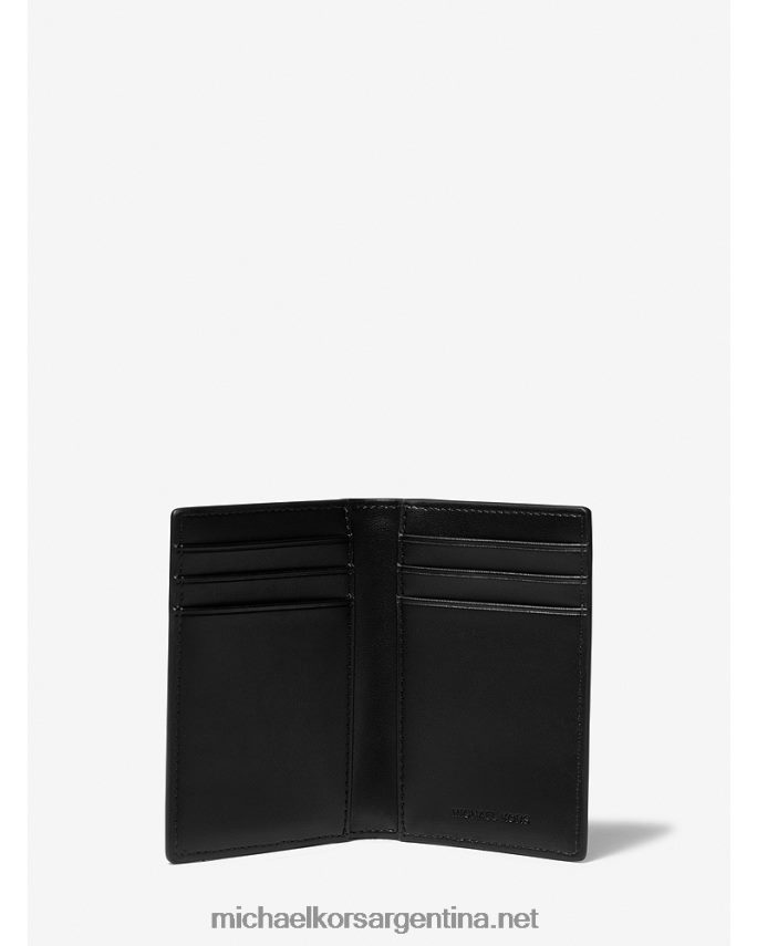 hombres marrón/negro tarjetero plegable con logo de hudson Michael Kors T46HB03256