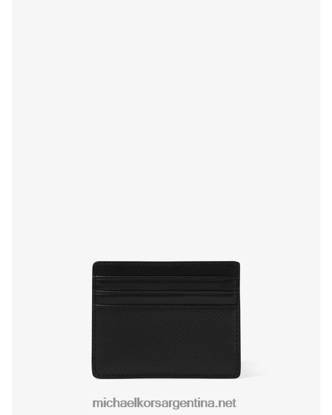 hombres negro tarjetero alto harrison de piel de grano cruzado Michael Kors T46HB03242