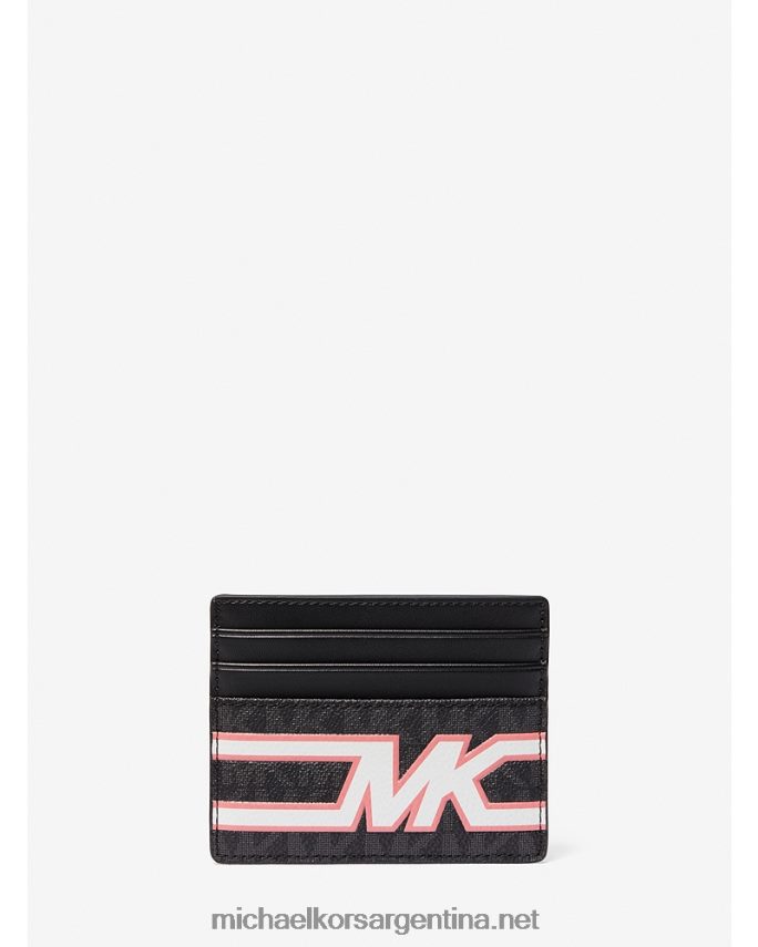 hombres rosa tarjetero alto cooper con logo gráfico Michael Kors T46HB03266