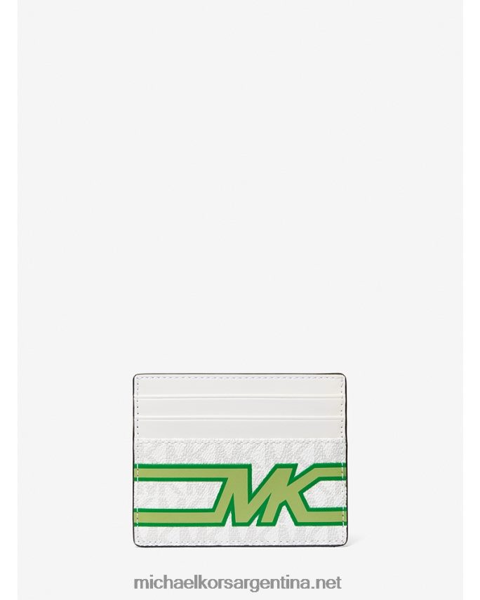 hombres verde palmera tarjetero alto cooper con logo gráfico Michael Kors T46HB03268