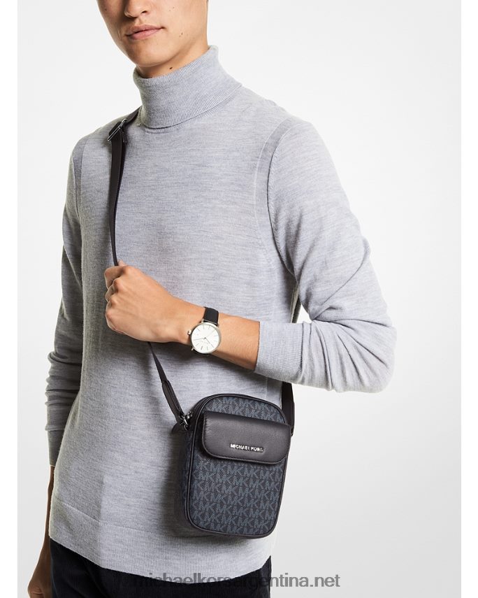 hombres admrl/plazul bolsa crossbody con logo de hudson Michael Kors T46HB03183