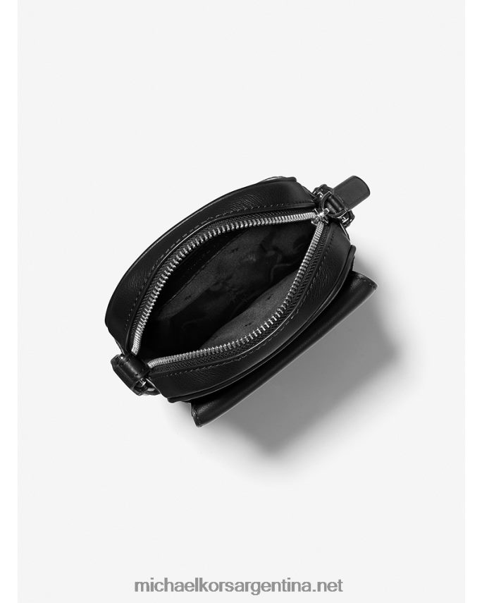 hombres negro bolsa crossbody hudson para smartphone de piel granulada Michael Kors T46HB03187