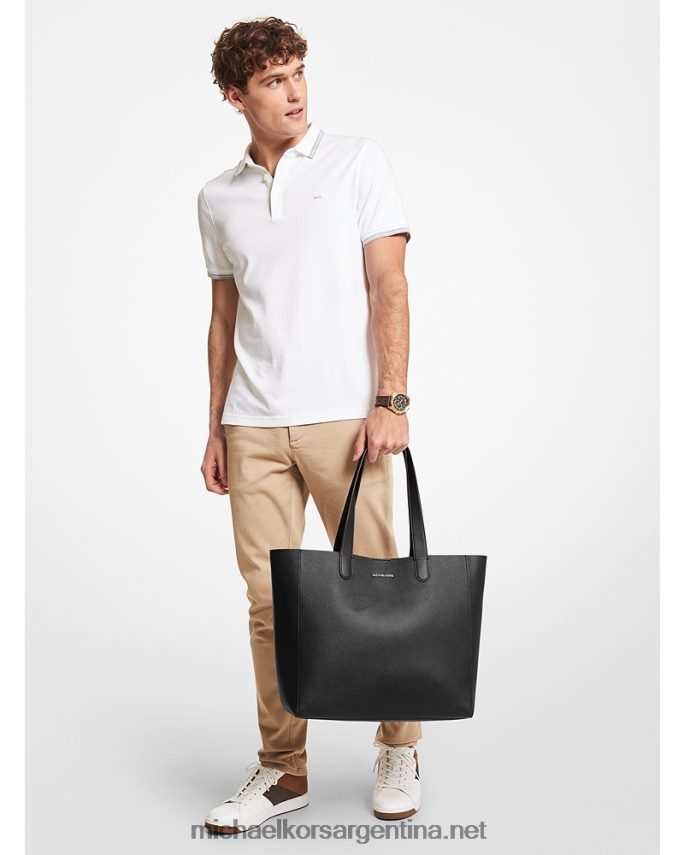 hombres negro tote hudson de piel granulada Michael Kors T46HB03193