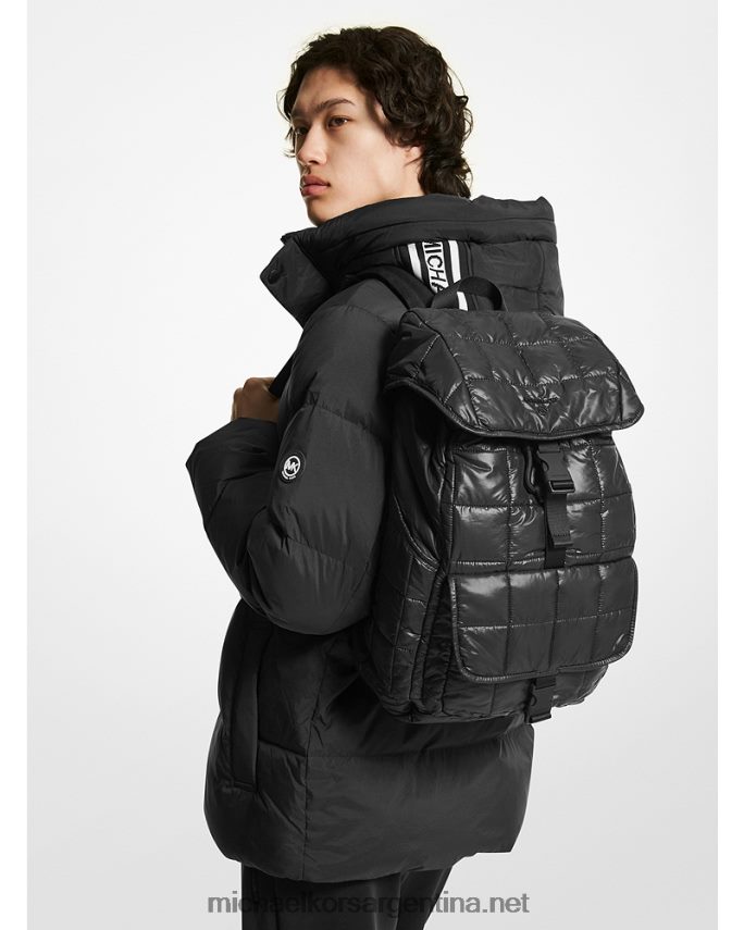 hombres negro mochila Stirling acolchada de poliéster reciclado Michael Kors T46HB03166