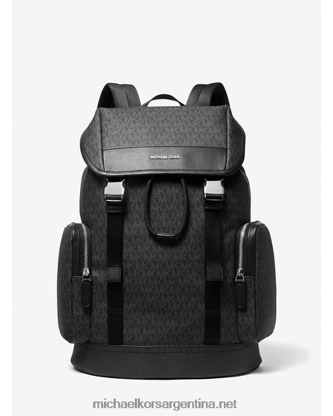 hombres negro mochila con logo Michael Kors T46HB03163