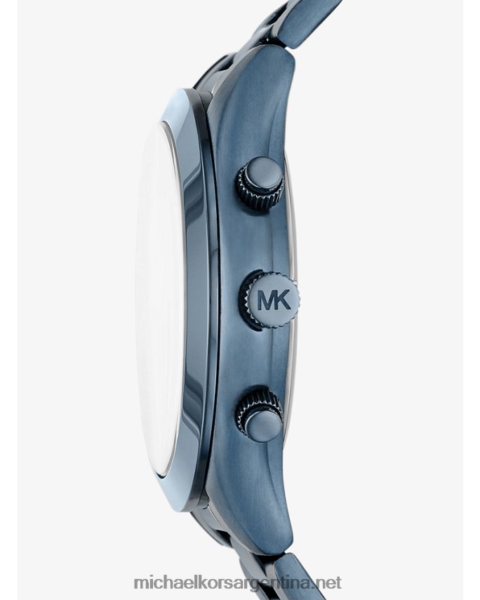 hombres Armada reloj extragrande delgado de pista en tono azul Michael Kors T46HB03289