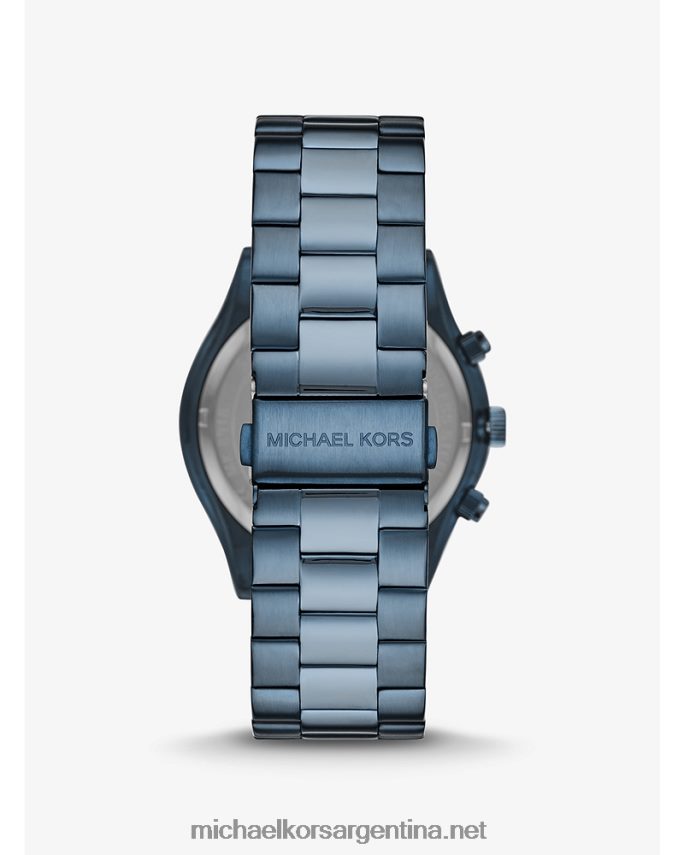 hombres Armada reloj extragrande delgado de pista en tono azul Michael Kors T46HB03289
