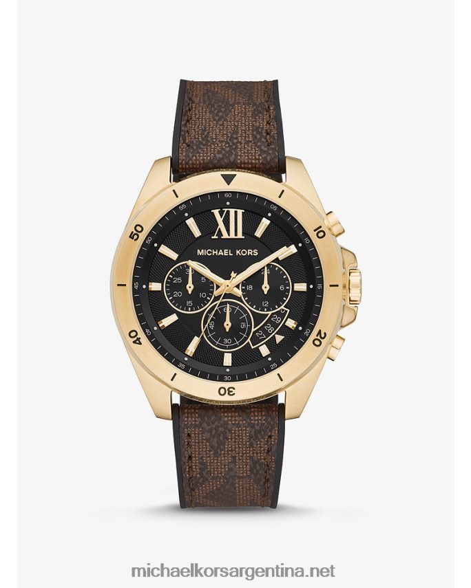hombres marrón reloj y logo brecken de gran tamaño Michael Kors T46HB03283
