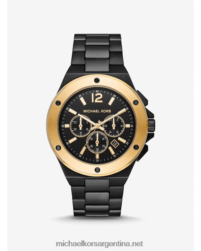 hombres negro reloj lennox de gran tamaño Michael Kors T46HB03285