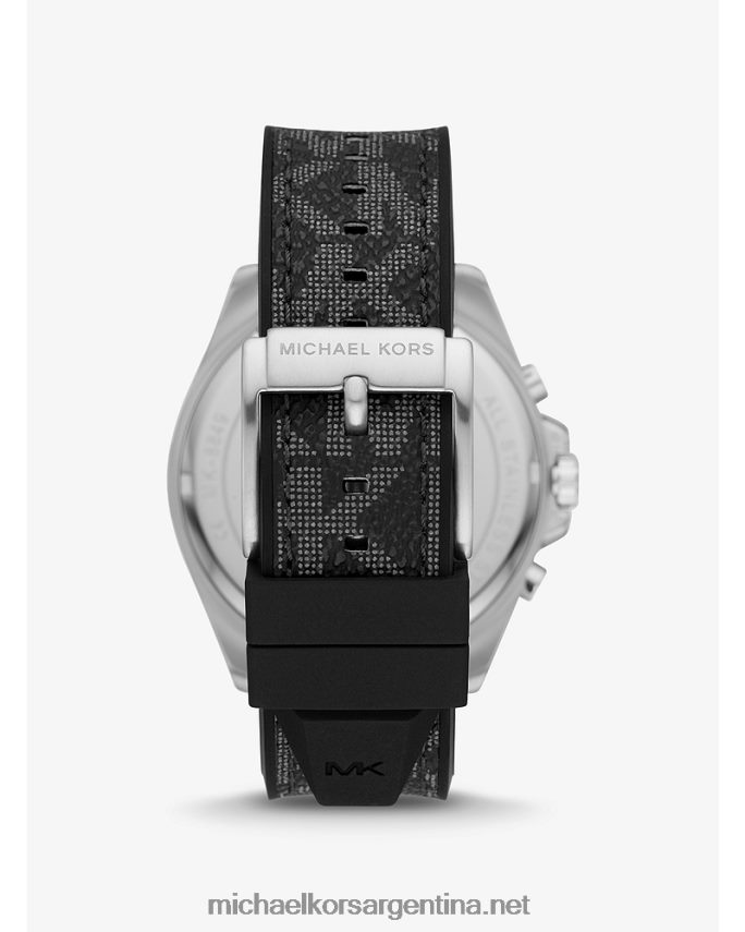 hombres negro reloj y logo brecken de gran tamaño Michael Kors T46HB03288