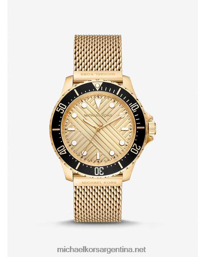 hombres oro reloj extragrande de malla fina everest Michael Kors T46HB03278