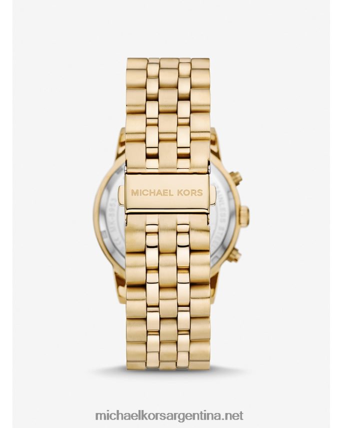 hombres oro reloj hutton de gran tamaño Michael Kors T46HB03284