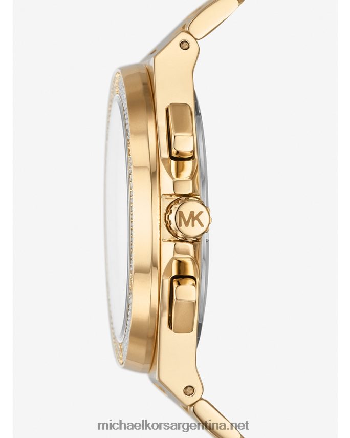 hombres oro reloj pave de lennox de gran tamaño Michael Kors T46HB03281