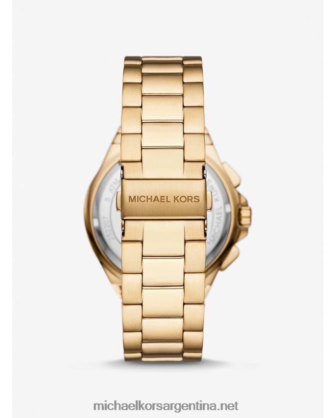 hombres oro reloj pave de lennox de gran tamaño Michael Kors T46HB03281