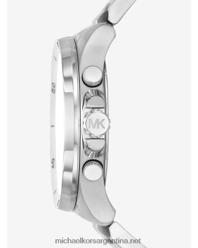 hombres plata reloj brecken de gran tamaño Michael Kors T46HB03294