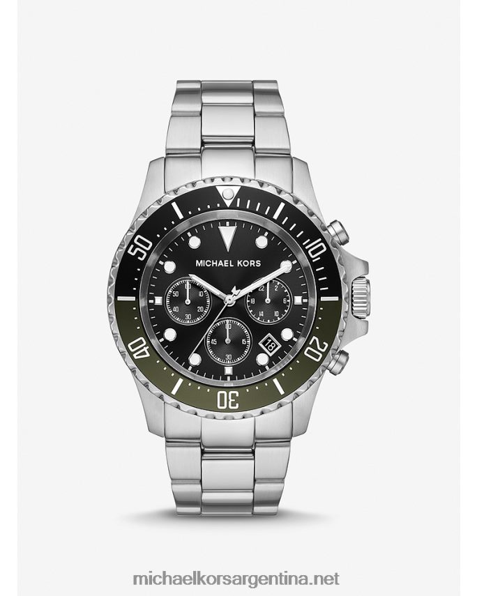 hombres plata reloj everest de gran tamaño Michael Kors T46HB03292