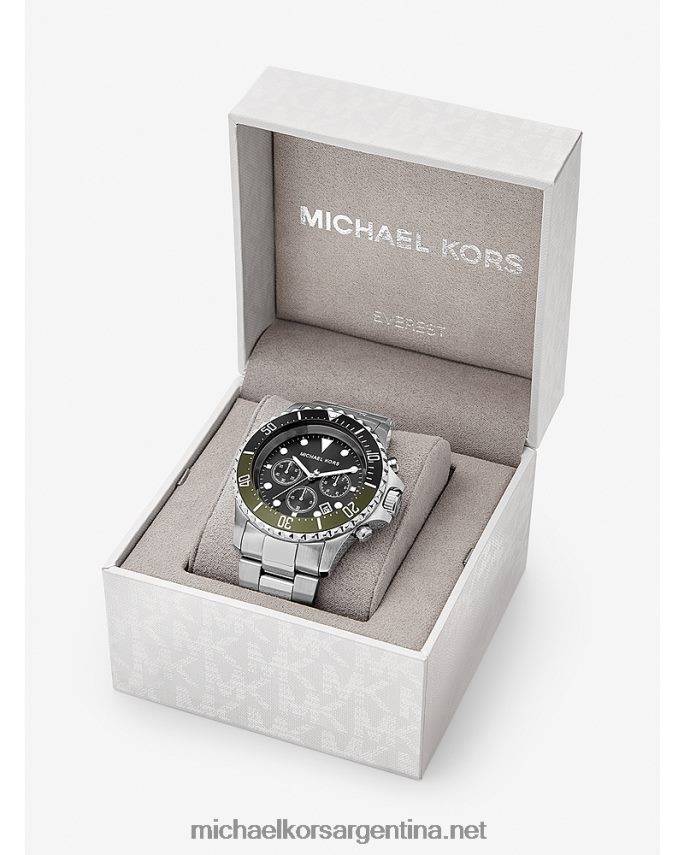 hombres plata reloj everest de gran tamaño Michael Kors T46HB03292