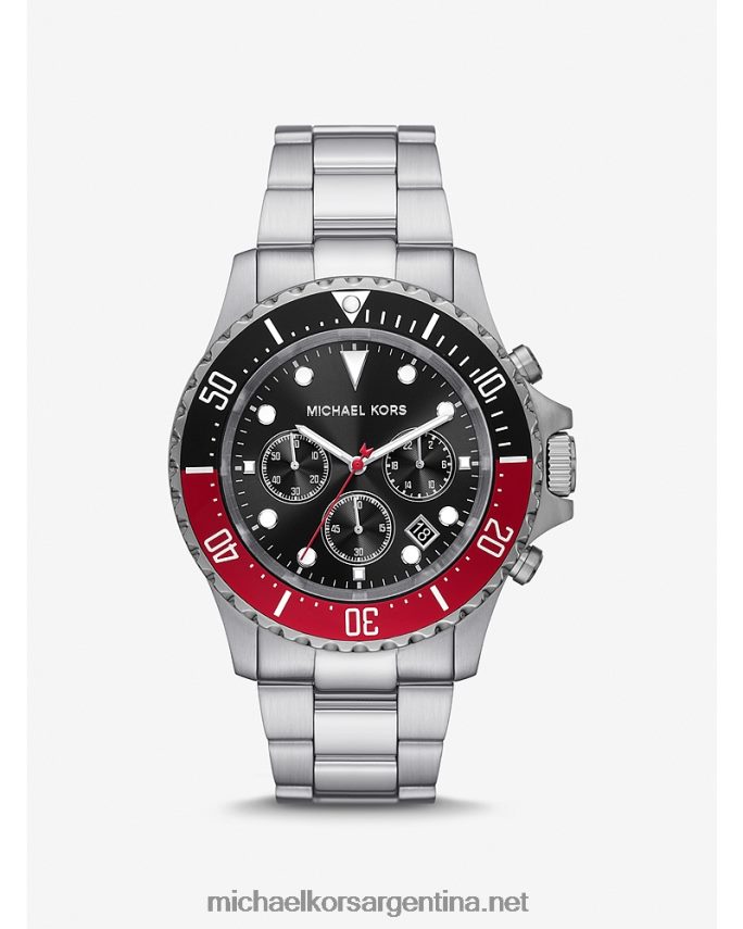 hombres plata reloj everest de gran tamaño Michael Kors T46HB03293