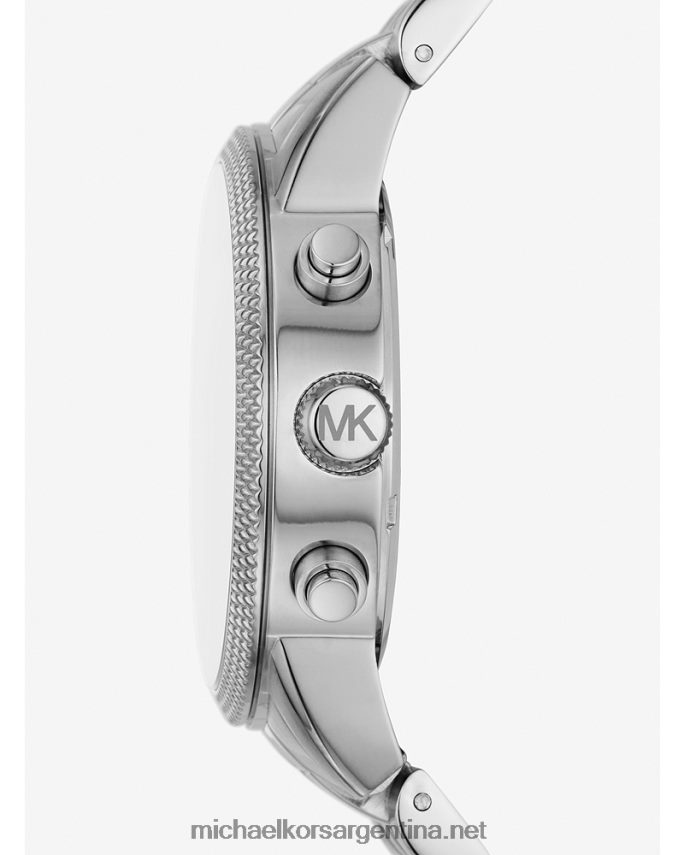 hombres plata reloj hutton de gran tamaño Michael Kors T46HB03290