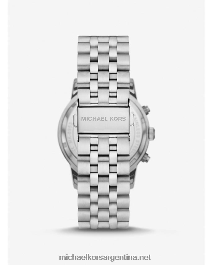 hombres plata reloj hutton de gran tamaño Michael Kors T46HB03290