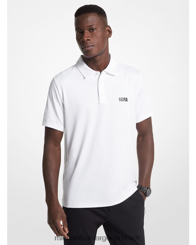 hombres blanco playera tipo polo de golf con logo Michael Kors T46HB02893