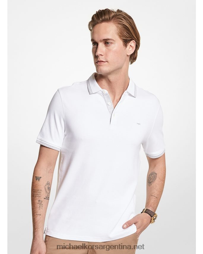 hombres blanco polo de algodón de greenwich Michael Kors T46HB02877