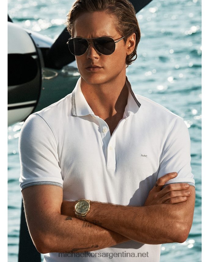 hombres blanco polo de algodón de greenwich Michael Kors T46HB02877