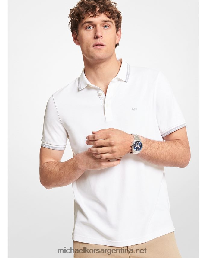 hombres blanco polo de algodón de greenwich Michael Kors T46HB02886